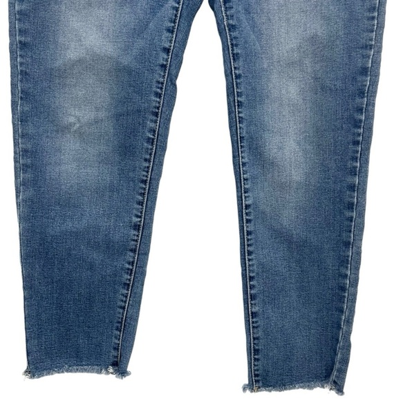 KanCan High Rise Button Fly Stretch Raw Hem Skinny Ankle Denim Jeans Women 30 - Picture 3 of 7